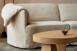 Loula Chaise Sectional 25 Loula Chaise Sectional -SIXPENNY STORE Loula Chaise Sectional washed cotton linen corn silk product PDP6 4pc