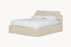 Amelia Bed Slipcover Only -SIXPENNY STORE amelia bed medium weight linen warm oatmeal product queen slipcover