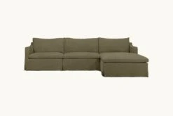 Amelia Chaise Sectional 34 Amelia Chaise Sectional -SIXPENNY STORE amelia chaise sectional cotton canvas quiet sage product 4 pc