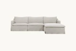 Amelia Chaise Sectional Slipcover Only 25 Amelia Chaise Sectional Slipcover Only -SIXPENNY STORE amelia chaise sectional medium weight linen jasmine rice product 4 pc slipcover