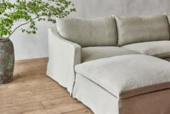 Amelia Chaise Sectional 25 Amelia Chaise Sectional -SIXPENNY STORE amelia chaise sectional medium weight linen jasmine rice product PDP6 4 pc