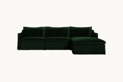 Amelia Chaise Sectional Slipcover Only 32 Amelia Chaise Sectional Slipcover Only -SIXPENNY STORE amelia chaise sectional washed cotton velvet emerald city product 4 pc slipcover