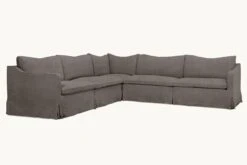 Amelia Corner Sectional Slipcover Only 30 Amelia Corner Sectional Slipcover Only -SIXPENNY STORE amelia corner sectional cotton canvas moon dust product slipcover