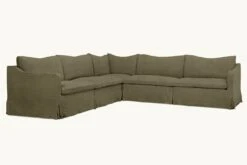 Amelia Corner Sectional Slipcover Only 28 Amelia Corner Sectional Slipcover Only -SIXPENNY STORE amelia corner sectional cotton canvas quiet sage product slipcover