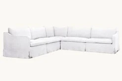 Amelia Corner Sectional -SIXPENNY STORE amelia corner sectional cotton linen pacific pearl product