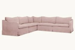 Amelia Corner Sectional Slipcover Only 27 Amelia Corner Sectional Slipcover Only -SIXPENNY STORE amelia corner sectional cotton linen sundazed coral product slipcover