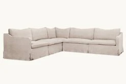 Amelia Corner Sectional -SIXPENNY STORE amelia corner sectional light weight linen oat flour product