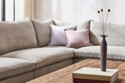 Amelia Corner Sectional -SIXPENNY STORE amelia corner sectional medium weight linen jasmine rice product PDP6