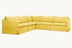 Amelia Corner Sectional Slipcover Only 38 Amelia Corner Sectional Slipcover Only -SIXPENNY STORE amelia corner sectional washed cotton linen lemon ice product slipcover