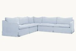 Amelia Corner Sectional Slipcover Only 37 Amelia Corner Sectional Slipcover Only -SIXPENNY STORE amelia corner sectional washed cotton linen morning glory product slipcover