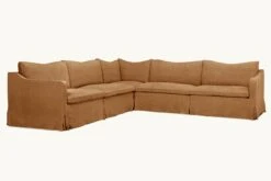 Amelia Corner Sectional Slipcover Only 39 Amelia Corner Sectional Slipcover Only -SIXPENNY STORE amelia corner sectional washed cotton linen sweet potato product slipcover