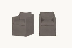Amelia Dining Chair (2pc) -SIXPENNY STORE amelia dining chair cotton canvas moon dust product