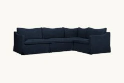Amelia L-Shape Sectional Slipcover Only -SIXPENNY STORE amelia lshape sectional cotton canvas ancient indigo product slipcover