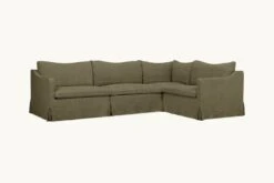 Amelia L-Shape Sectional Slipcover Only -SIXPENNY STORE amelia lshape sectional cotton canvas quiet sage product slipcover