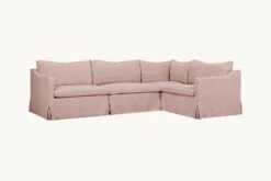 Amelia L-Shape Sectional Slipcover Only -SIXPENNY STORE amelia lshape sectional cotton linen sundazed coral product slipcover