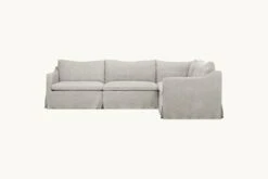Amelia L-Shape Sectional Slipcover Only -SIXPENNY STORE amelia lshape sectional medium weight linen jasmine rice product PDP3 slipcover