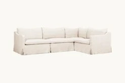 Amelia L-Shape Sectional Slipcover Only -SIXPENNY STORE amelia lshape sectional washed cotton linen corn silk product slipcover