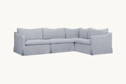 Amelia L-Shape Sectional Slipcover Only -SIXPENNY STORE amelia lshape sectional washed cotton linen dried lavender product slipcover