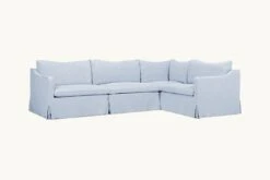 Amelia L-Shape Sectional Slipcover Only -SIXPENNY STORE amelia lshape sectional washed cotton linen morning glory product slipcover