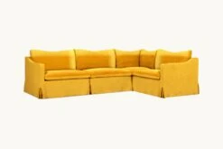 Amelia L-Shape Sectional Slipcover Only -SIXPENNY STORE amelia lshape sectional washed cotton velvet amber coast product slipcover