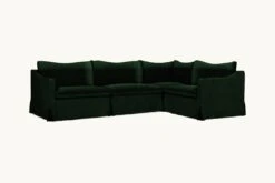 Amelia L-Shape Sectional Slipcover Only -SIXPENNY STORE amelia lshape sectional washed cotton velvet emerald city product slipcover