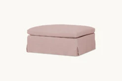 Amelia Ottoman Slipcover Only -SIXPENNY STORE amelia ottoman cotton linen sundazed coral product sectional slipcover