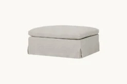Amelia Ottoman Slipcover Only -SIXPENNY STORE amelia ottoman medium weight linen jasmine rice product PDP3 sectional slipcover