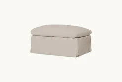 Amelia Ottoman -SIXPENNY STORE amelia ottoman washed cotton linen blanched almond product chair