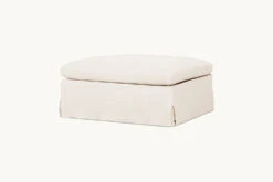 Amelia Ottoman Slipcover Only -SIXPENNY STORE amelia ottoman washed cotton linen corn silk product sectional slipcover