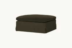 Amelia Ottoman Slipcover Only -SIXPENNY STORE amelia ottoman washed cotton velvet midnight nori product sectional slipcover