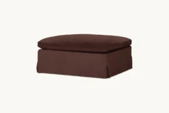 Amelia Ottoman Slipcover Only -SIXPENNY STORE amelia ottoman washed cotton velvet semi sweet product sectional slipcover