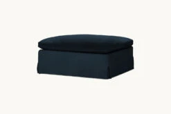 Amelia Ottoman Slipcover Only -SIXPENNY STORE amelia ottoman washed cotton velvet star sapphire product sectional slipcover