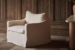 Amelia Swivel Chair -SIXPENNY STORE amelia swivel chair washed cotton linen corn silk product pdp7