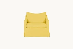 Amelia Swivel Chair -SIXPENNY STORE amelia swivel chair washed cotton linen lemon ice product a6507eee ee1a 4103 8902 9386fe4faac2
