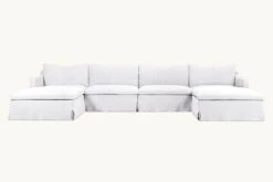 Amelia U-Shape Sectional -SIXPENNY STORE amelia ushape sectional cotton linen pacific pearl product 4c4a7a08 1ccd 4f24 abc4 ddf2c7175c47