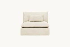 Aria Chair Slipcover Only -SIXPENNY STORE aria chair medium weight linen warm oatmeal product slipcover