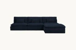 Aria Chaise Sectional Slipcover Only 30 Aria Chaise Sectional Slipcover Only -SIXPENNY STORE aria chaise sectional cotton canvas ancient indigo product slipcover