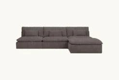 Aria Chaise Sectional Slipcover Only 31 Aria Chaise Sectional Slipcover Only -SIXPENNY STORE aria chaise sectional cotton canvas moon dust product slipcover