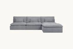 Aria Chaise Sectional Slipcover Only 36 Aria Chaise Sectional Slipcover Only -SIXPENNY STORE aria chaise sectional light weight linen ink cap product slipcover