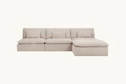 Aria Chaise Sectional Slipcover Only 35 Aria Chaise Sectional Slipcover Only -SIXPENNY STORE aria chaise sectional light weight linen oat flour product slipcover