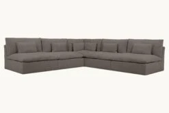 Aria Corner Sectional Slipcover Only 31 Aria Corner Sectional Slipcover Only -SIXPENNY STORE aria corner sectional cotton canvas moon dust product slipcover