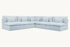 Aria Corner Sectional Slipcover Only 27 Aria Corner Sectional Slipcover Only -SIXPENNY STORE aria corner sectional cotton linen salt water product slipcover