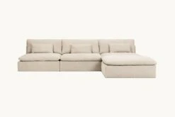 Aria Grande Chaise Sectional Slipcover Only 28 Aria Grande Chaise Sectional Slipcover Only -SIXPENNY STORE aria grande chaise sectional cotton canvas beach walk product 4 pc slipcover