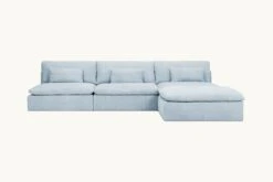 Aria Grande Chaise Sectional Slipcover Only 30 Aria Grande Chaise Sectional Slipcover Only -SIXPENNY STORE aria grande chaise sectional cotton linen salt water product 4 pc slipcover