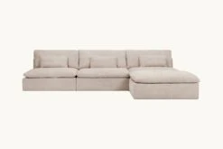 Aria Grande Chaise Sectional 33 Aria Grande Chaise Sectional -SIXPENNY STORE aria grande chaise sectional light weight linen oat flour product 4 pc