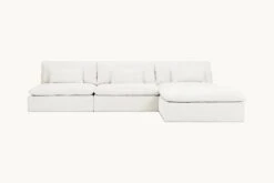 Aria Grande Chaise Sectional Slipcover Only 38 Aria Grande Chaise Sectional Slipcover Only -SIXPENNY STORE aria grande chaise sectional light weight linen water lily product 4 pc slipcover