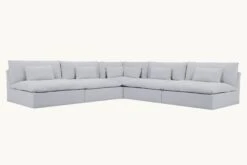 Aria Grande Corner Sectional 39 Aria Grande Corner Sectional -SIXPENNY STORE aria grande corner sectional medium weight linen poppy seed product