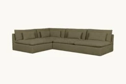 Aria Grande L-Shape Sectional Slipcover Only -SIXPENNY STORE aria grande lshape cotton canvas quiet sage product slipcover b038f1b1 0803 4c37 9e78 ad7543db16c8