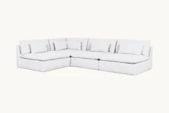 Aria Grande L-Shape Sectional 30 Aria Grande L-Shape Sectional -SIXPENNY STORE aria grande lshape cotton linen pacific pearl product