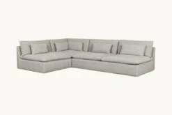 Aria Grande L-Shape Sectional Slipcover Only -SIXPENNY STORE aria grande lshape medium weight linen jasmine rice product slipcover